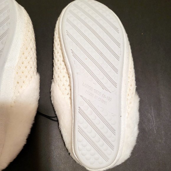 NEW George Ladies Slippers, Off-White, 9/10, L - Picture 9 of 11